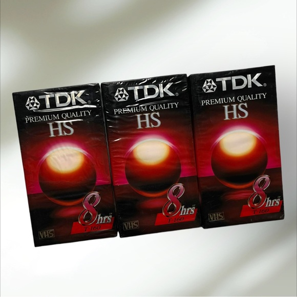 🟢5/$25 Bundle/3 TDK Premium Quality HS 8 Hour Blank VHS - Picture 5 of 8
